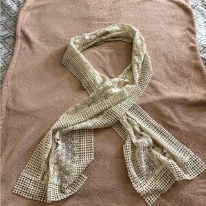 Lucky Brand Cream Lace Scarf
